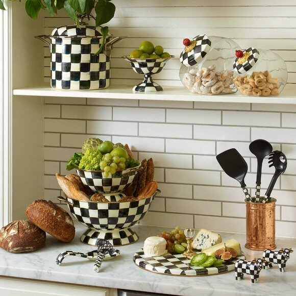 Brand New MACKENZIE-CHILD'S Courtly Check Ladle, Black and White Kitchen Decor - Picture 2 of 2